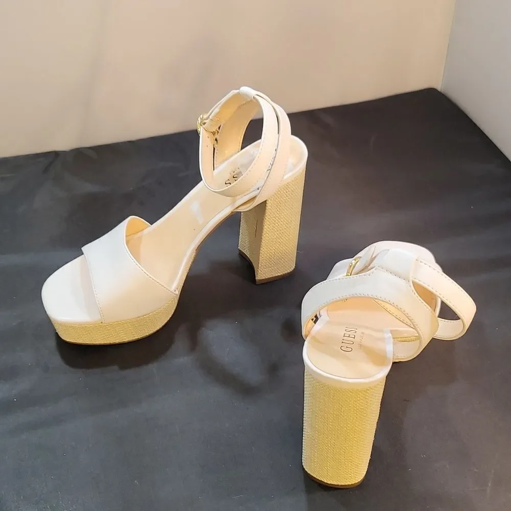 BRAND NEW GUESS PLATFORM BLOCK HEEL OPEN TOE SANDAL